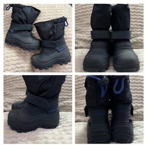 Tundra Kids Black and Blue Snow Boots